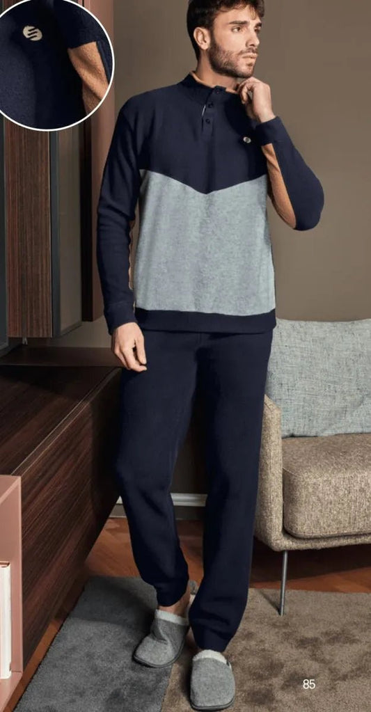 Pigiama uomo Nottingham pile collo alto PG44801