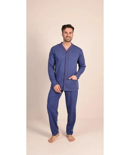 Pigiama uomo aperto Gary calibrato invernale interlock 6055CONF