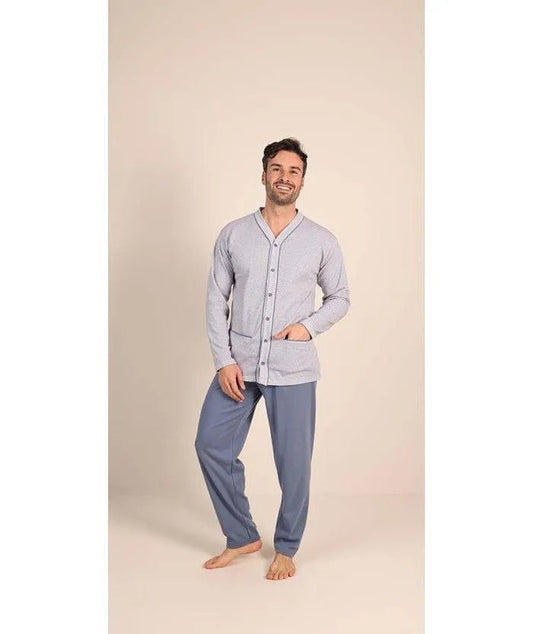 Pigiama uomo aperto Gary calibrato invernale interlock C651CONF
