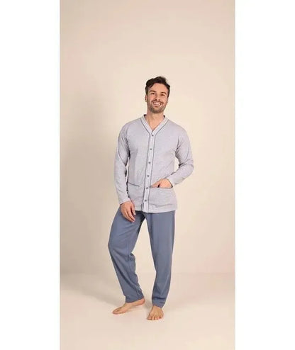 Pigiama uomo aperto Gary calibrato invernale interlock C651CONF