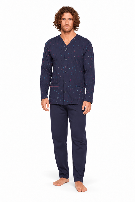 Pigiama uomo aperto Gary calibrato jersey puro cotone U60032CONF