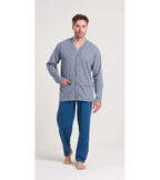 Pigiama uomo aperto invernale interlock Gary V60002