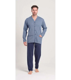 Pigiama uomo aperto invernale interlock Gary V60002