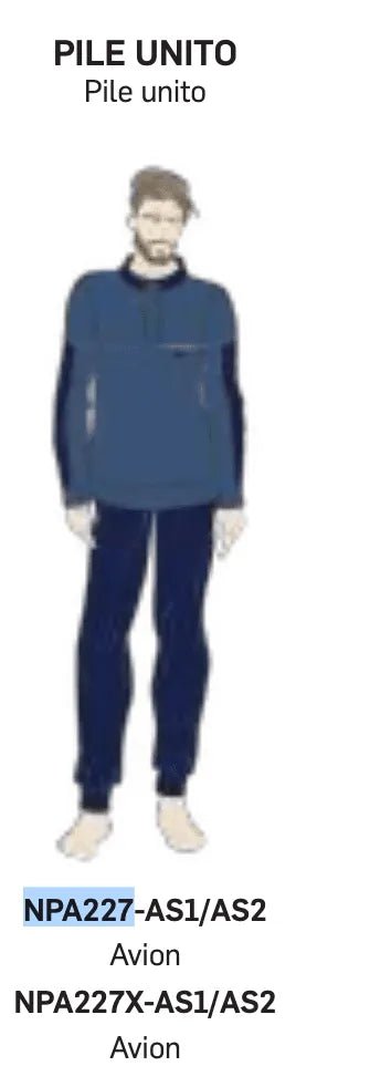 Pigiama uomo conformato Nottingham pile collo alto NPA227X