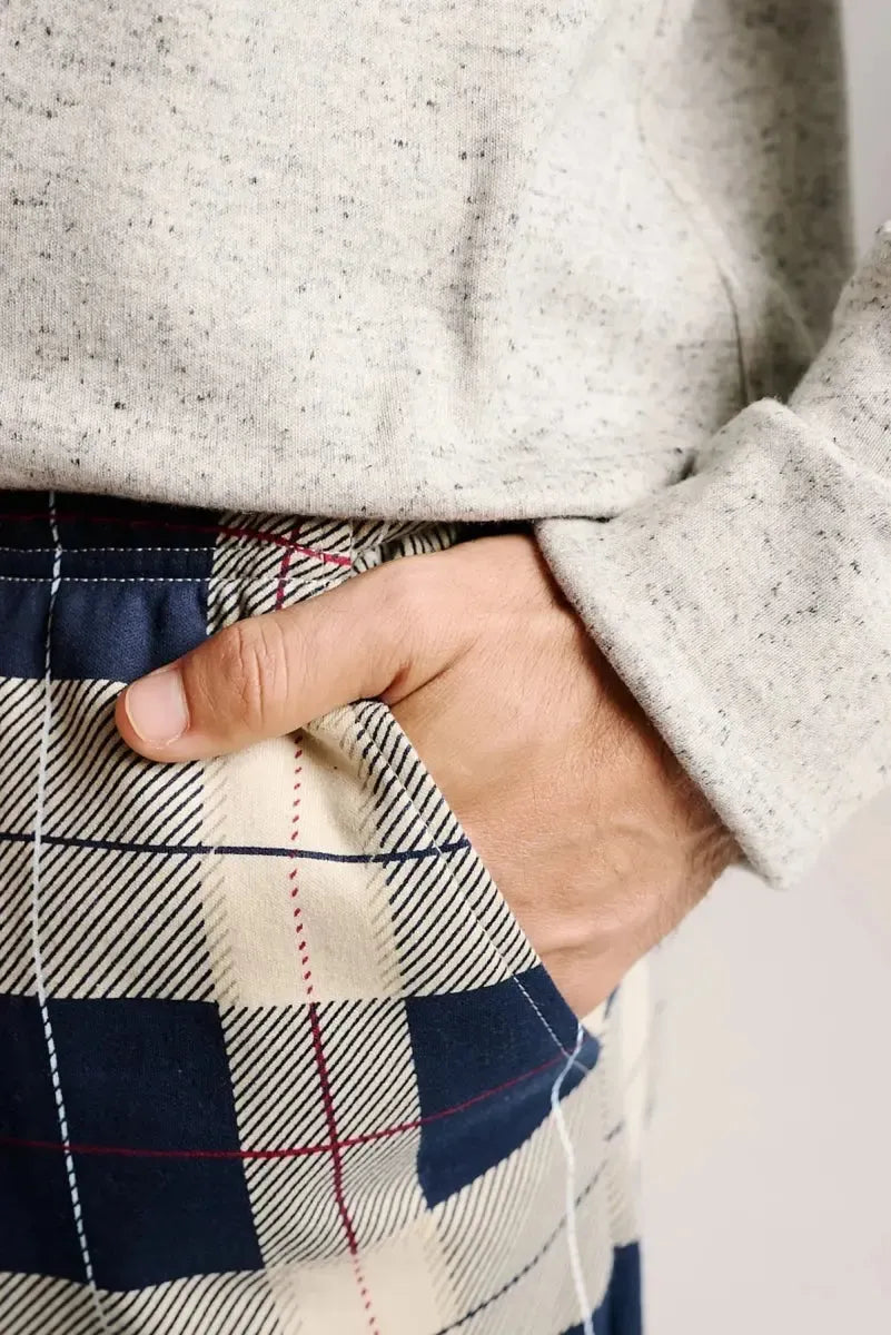 Pigiama uomo girocollo cotone felpato Muydemi 13011037