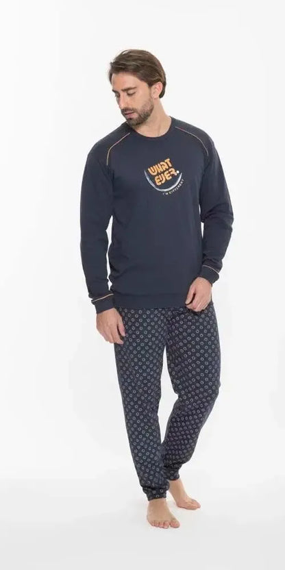 Pigiama uomo girocollo invernale interlock Gary Q60015
