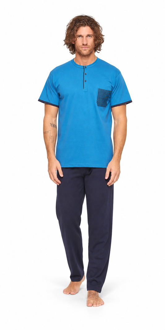 Pigiama uomo mezza manica Gary calibrato jersey puro cotone U60022CONF