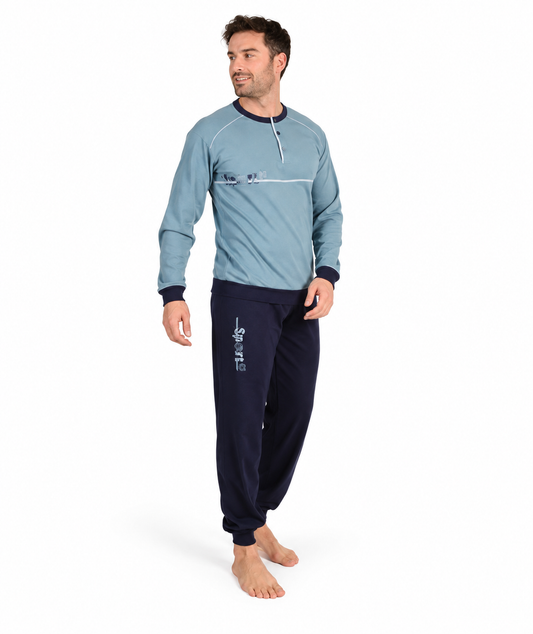 Pigiama uomo serafino Gary calibrato invernale interlock 6051CONF