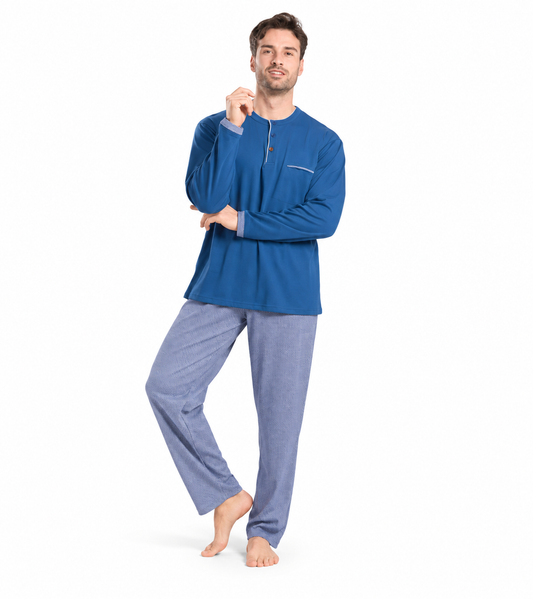 Pigiama uomo serafino Gary calibrato invernale interlock V60031CONF