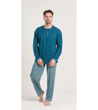 Pigiama uomo serafino Gary calibrato invernale interlock V60031CONF