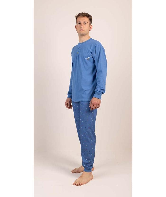 Pigiama uomo serafino Gary calibrato jersey puro cotone 6210CONF