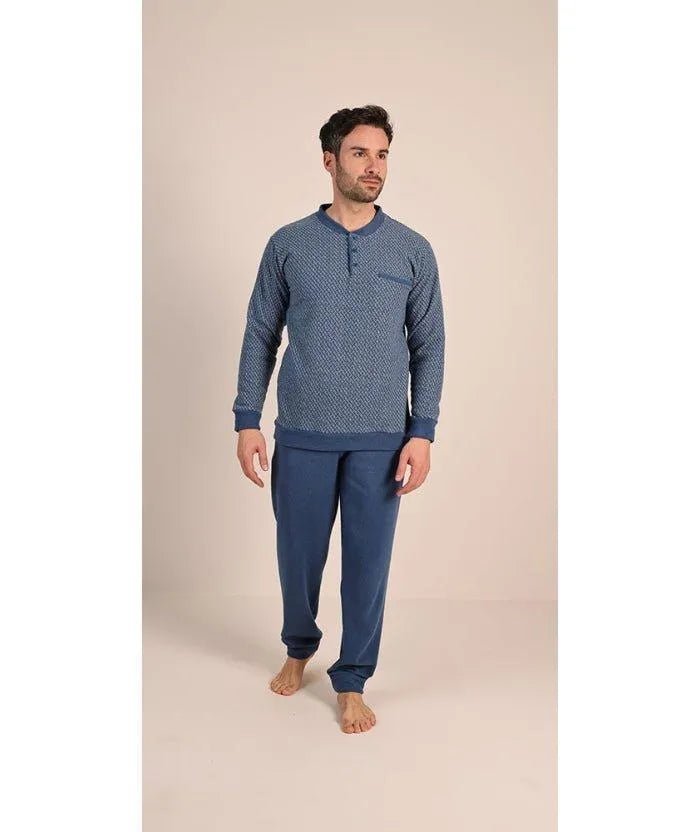 Pigiama uomo serafino Gary calibrato punto milano flanellato 6100CONF