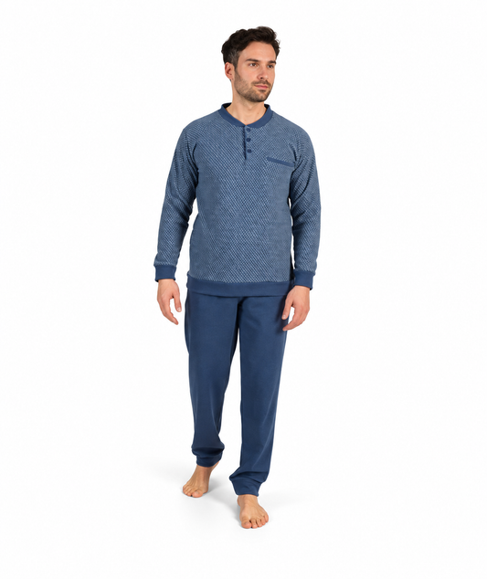 Pigiama uomo serafino Gary calibrato punto milano flanellato 6100CONF