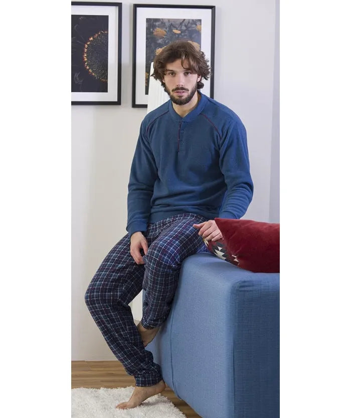 Pigiama uomo serafino Gary calibrato punto milano flanellato 6345CONF