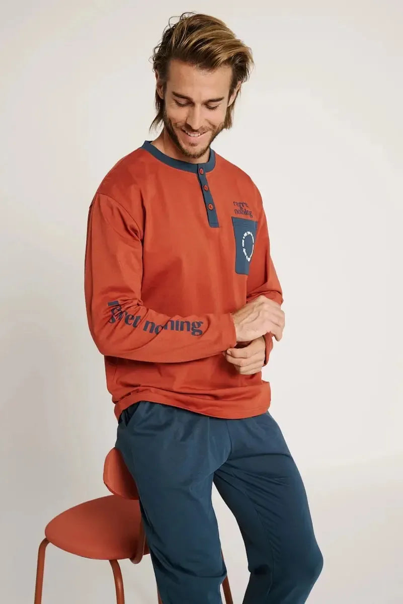 Pigiama uomo serafino cotone Muydemi 13011044