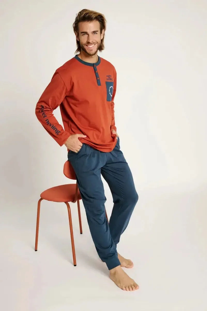 Pigiama uomo serafino cotone Muydemi 13011044