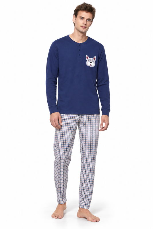 Pigiama uomo serafino in caldo cotone Noidinotte Bigghi FC2538