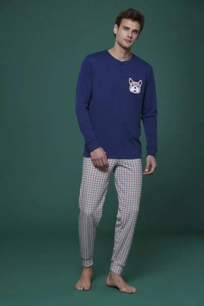 Pigiama uomo serafino in caldo cotone Noidinotte Bigghi FC2538