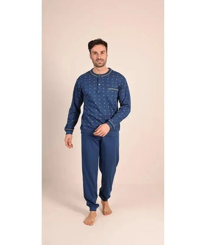 Pigiama uomo serafino invernale interlock Gary 6038