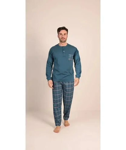 Pigiama uomo serafino invernale interlock Gary 6040
