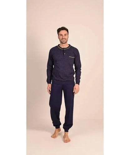 Pigiama uomo serafino invernale interlock Gary 6054