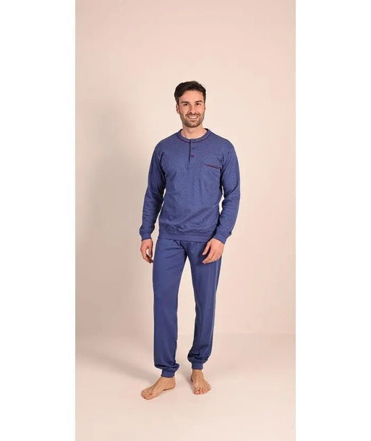 Pigiama uomo serafino invernale interlock Gary 6054