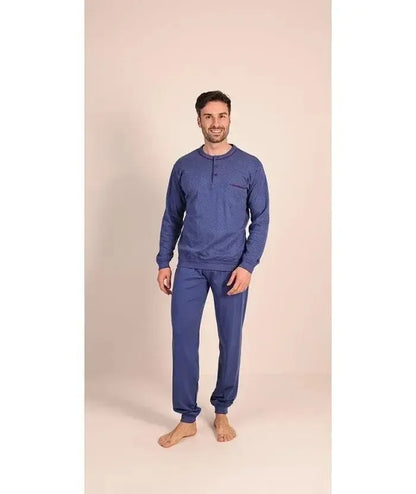 Pigiama uomo serafino invernale interlock Gary 6054