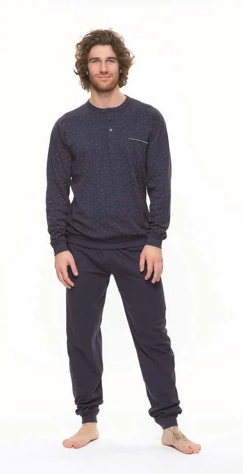 Pigiama uomo serafino invernale interlock Gary S60001