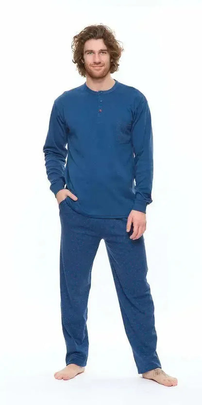 Pigiama uomo serafino invernale interlock Gary S60002
