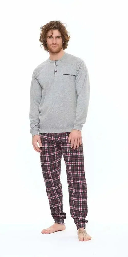 Pigiama uomo serafino invernale interlock Gary S60021