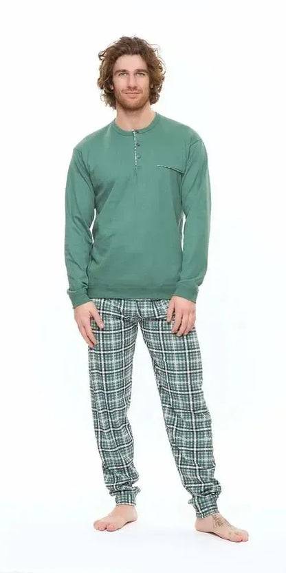 Pigiama uomo serafino invernale interlock Gary S60021