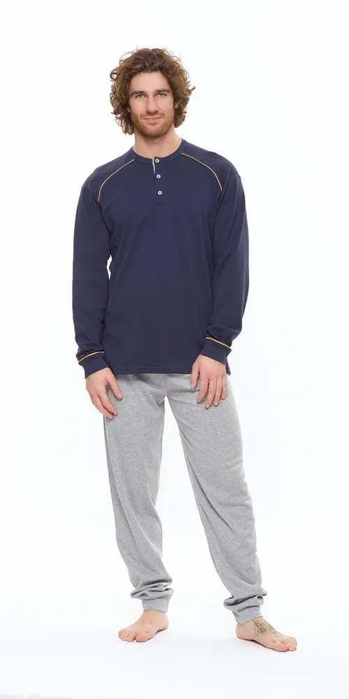 Pigiama uomo serafino invernale interlock Gary S60040