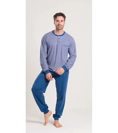 Pigiama uomo serafino invernale interlock Gary V60030