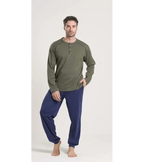 Pigiama uomo serafino invernale interlock Gary V60036