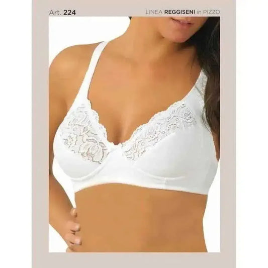 Reggiseno donna Erredi senza ferretto coppa C con inserti in pizzo 224