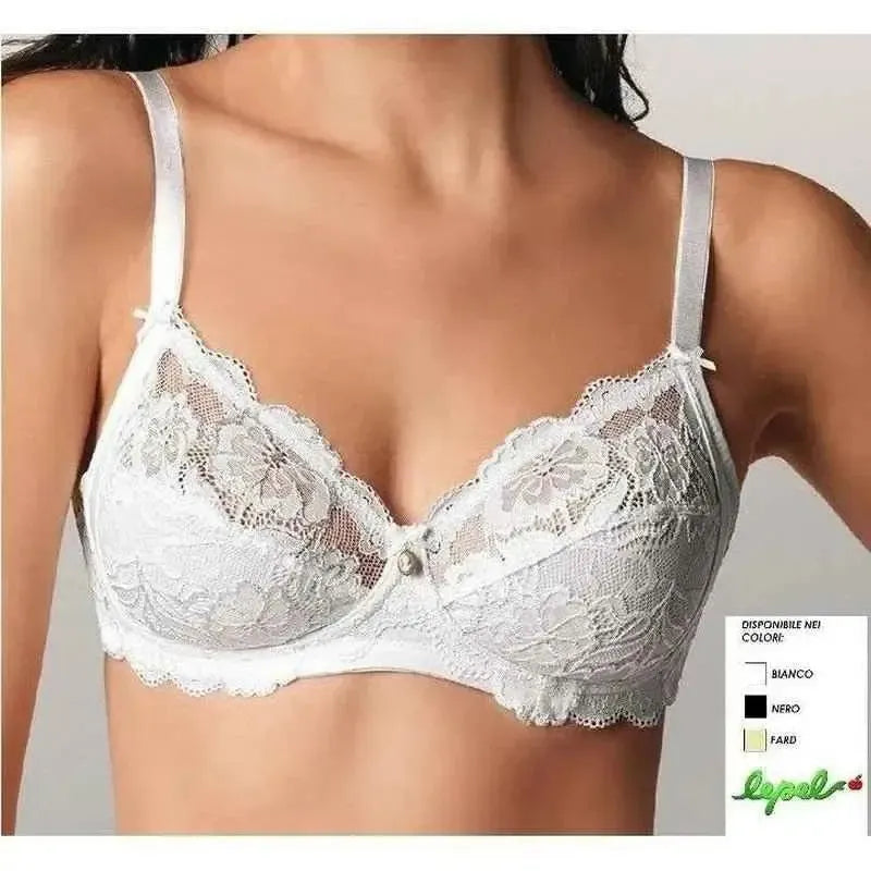 Reggiseno donna in pizzo coppa C Belseno Lepel a balconcino con ferretto 251