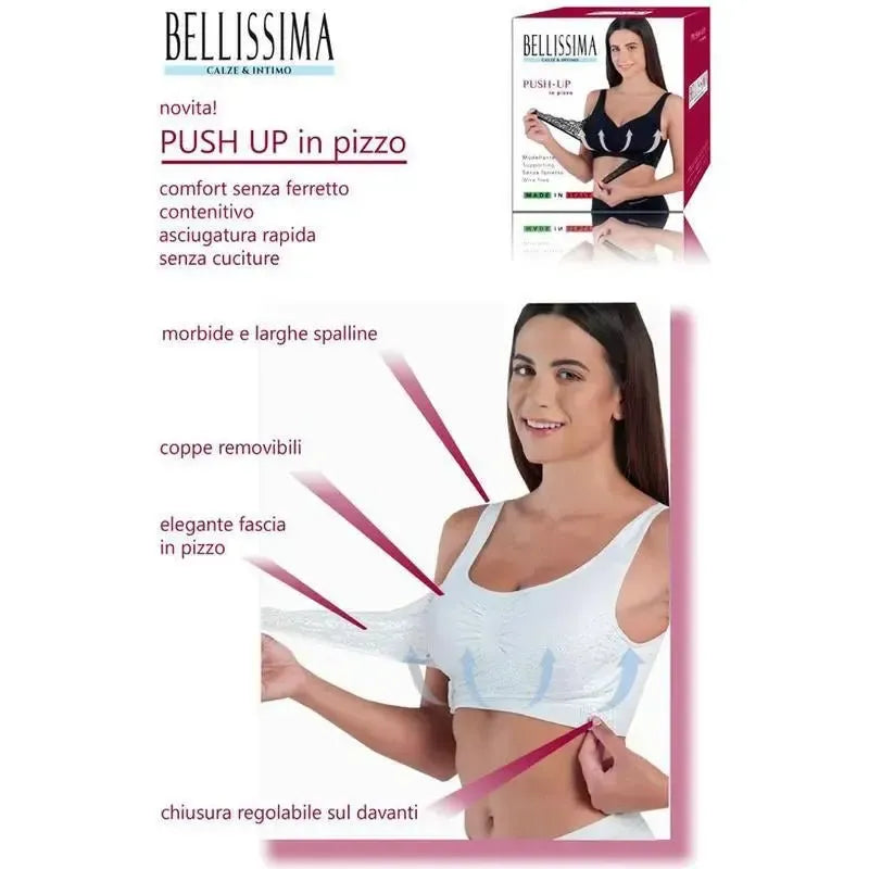 Reggiseno modellante Bellissima push-up in pizzo senza ferretto 147