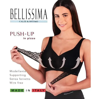 Reggiseno modellante Bellissima push-up in pizzo senza ferretto 147