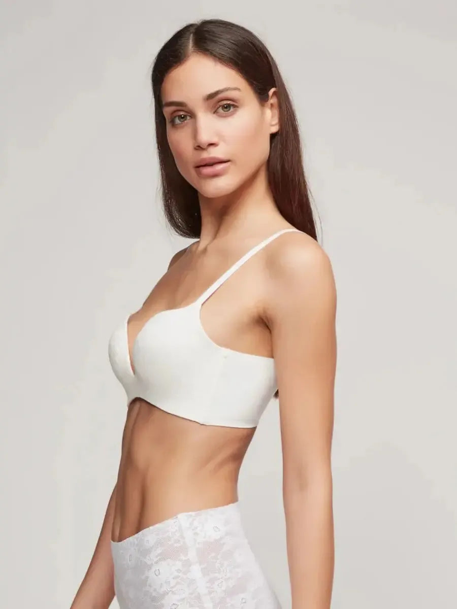 Reggiseno push up scollato senza ferretto Gisela in pizzo completamente taglio laser 1/0391