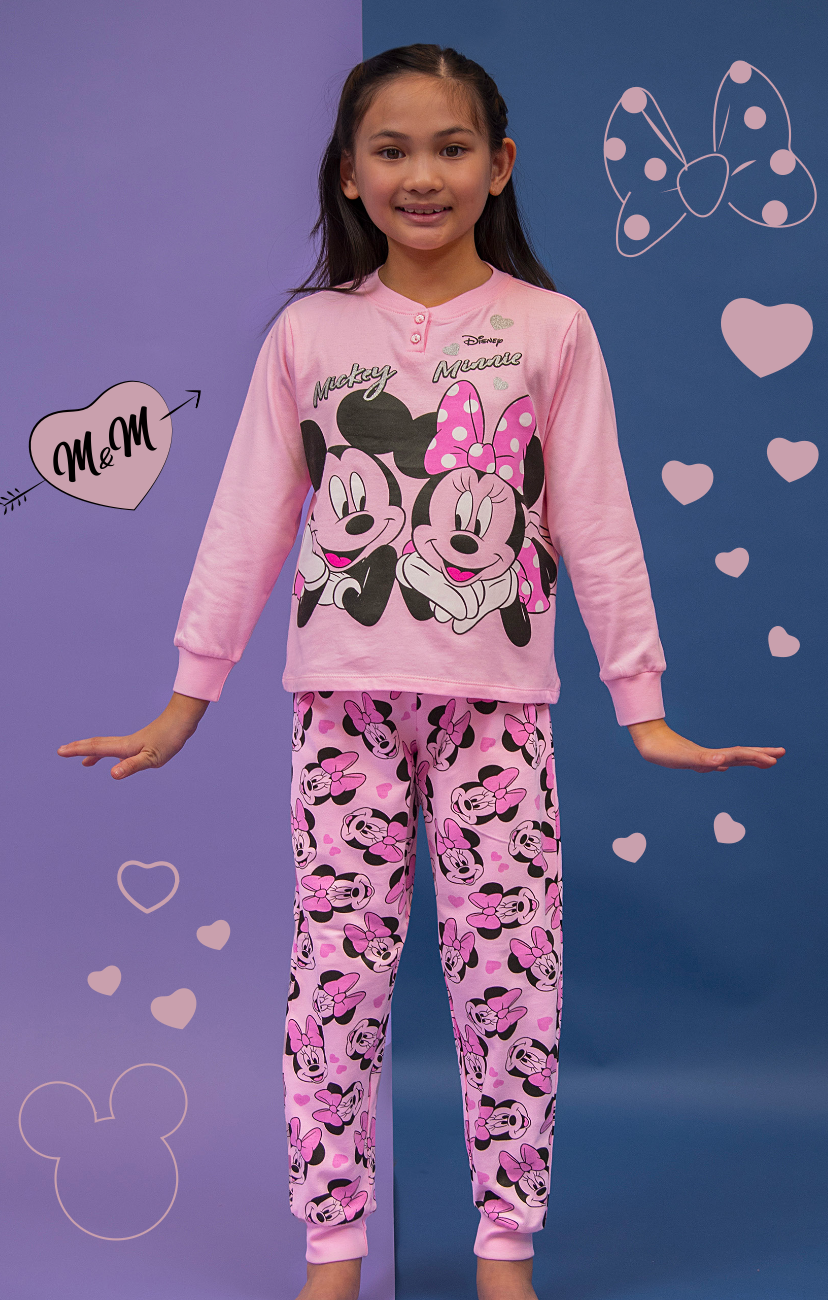 Pigiama cotone felpato Minnie bambina baby DY50A3581