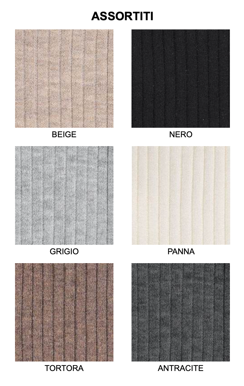 Confezione da 6 paia di calze midi donna in soft cashmere a costa Meritex 451 Costa