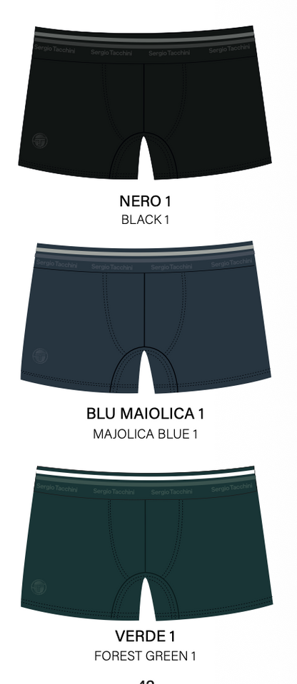 Confezione da 3 boxer uomo Sergio Tacchini cotone bielastico B7010-57