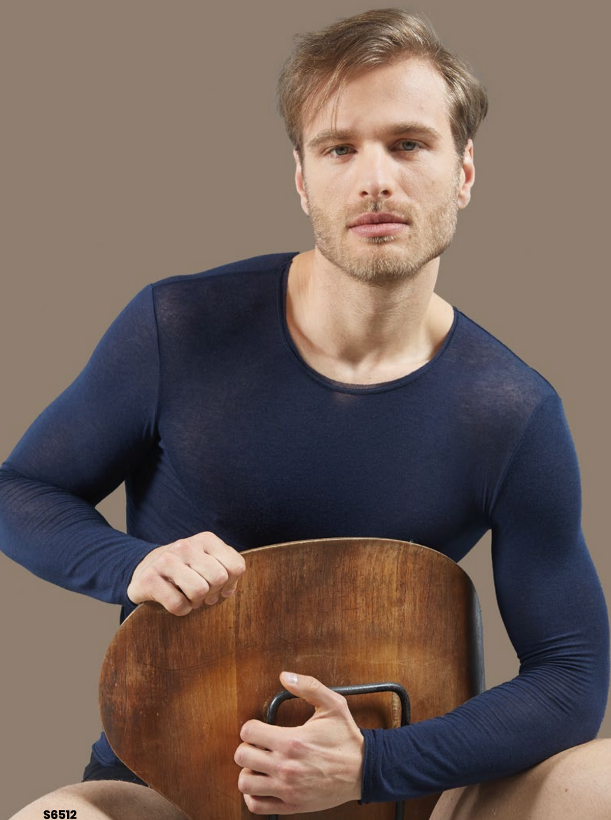 Maglia uomo manica lunga girocollo Esse in modal Cashmere S6512