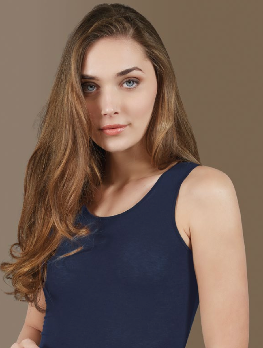 Canotta spalla larga ESSE in modal cashmere ultra light 6413
