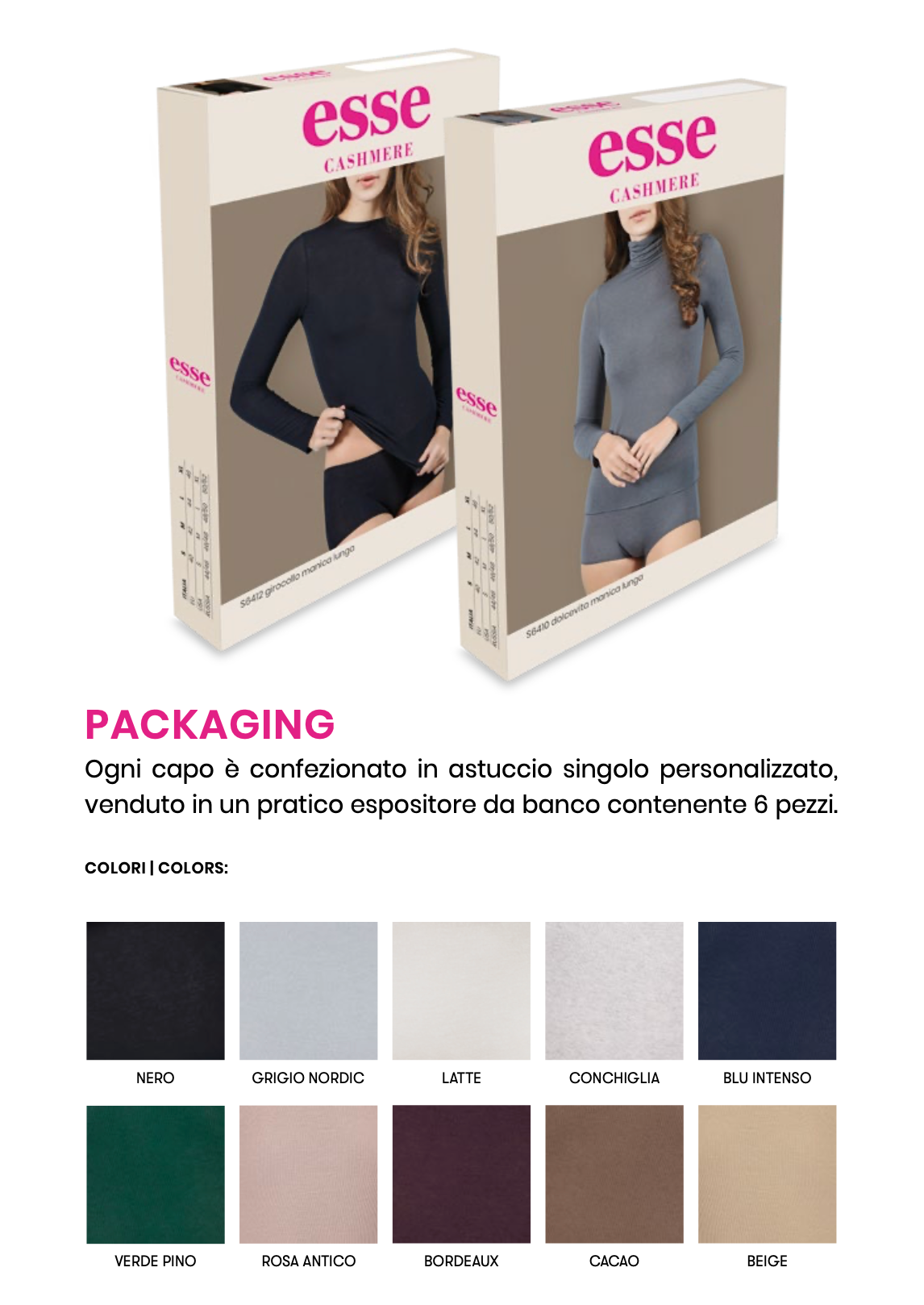 Canotta spalla larga ESSE in modal cashmere ultra light 6413