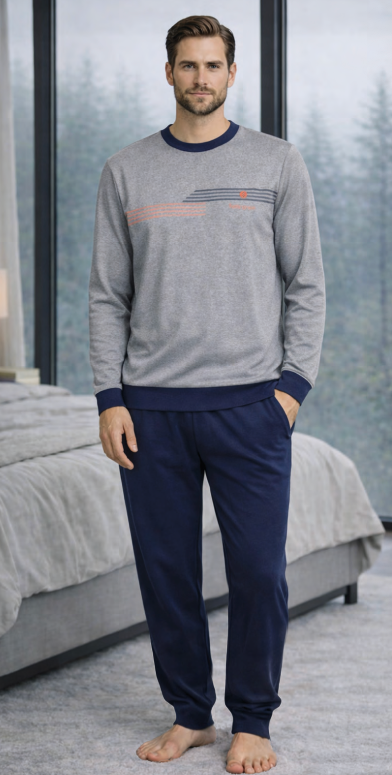 Pigiama uomo Nottingham caldo cotone interlock NPB680