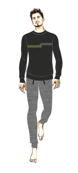 Pigiama uomo Nottingham caldo cotone interlock NPB680