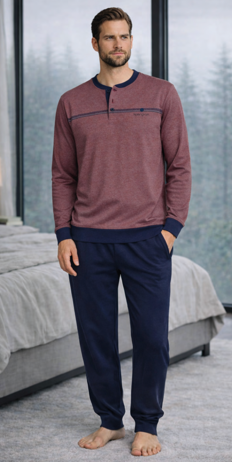 Pigiama uomo Nottingham caldo cotone interlock NPB636
