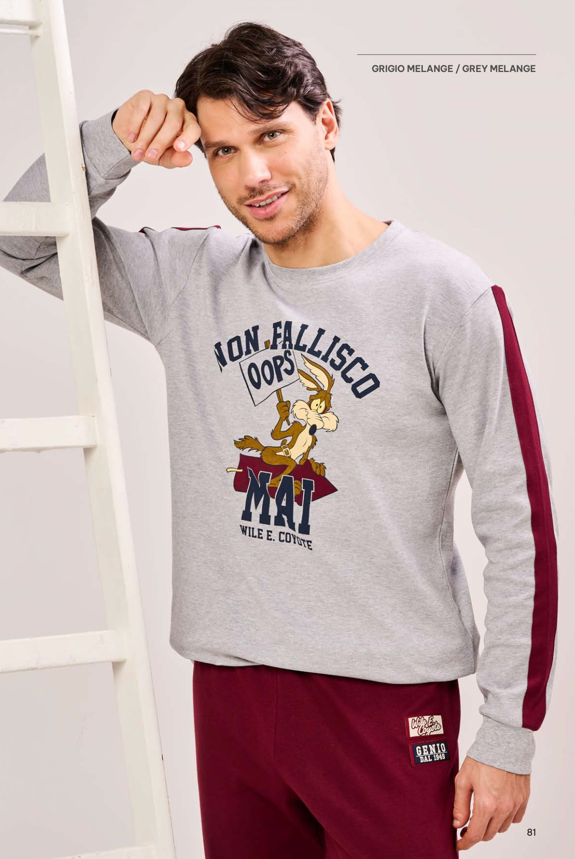 Pigiama interlock uomo Wile e Coyote WBM7817