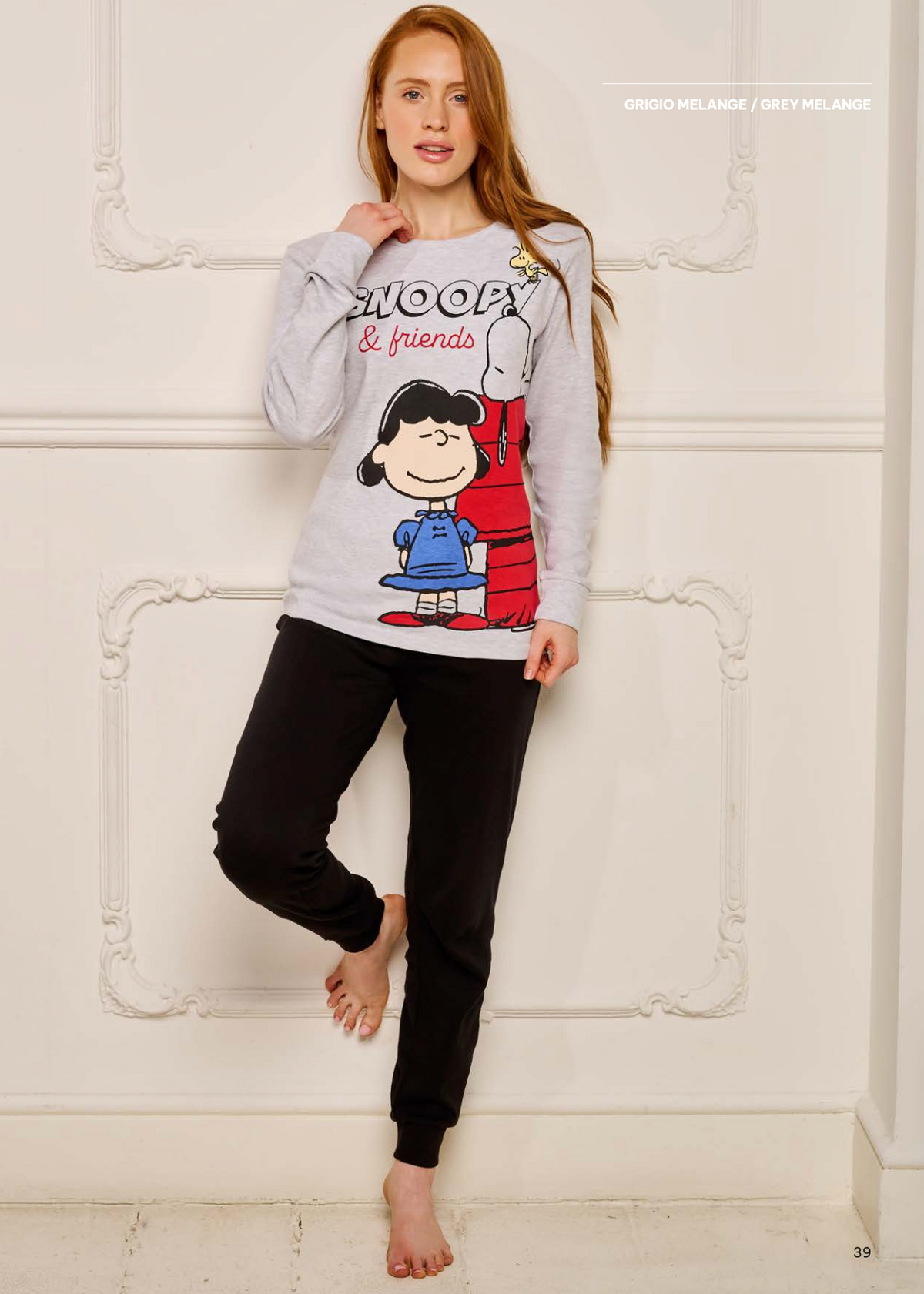 Pigiama interlock donna Snoopy SND0890